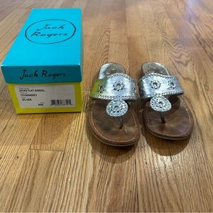 Jack Rogers Silver Flat Sandals